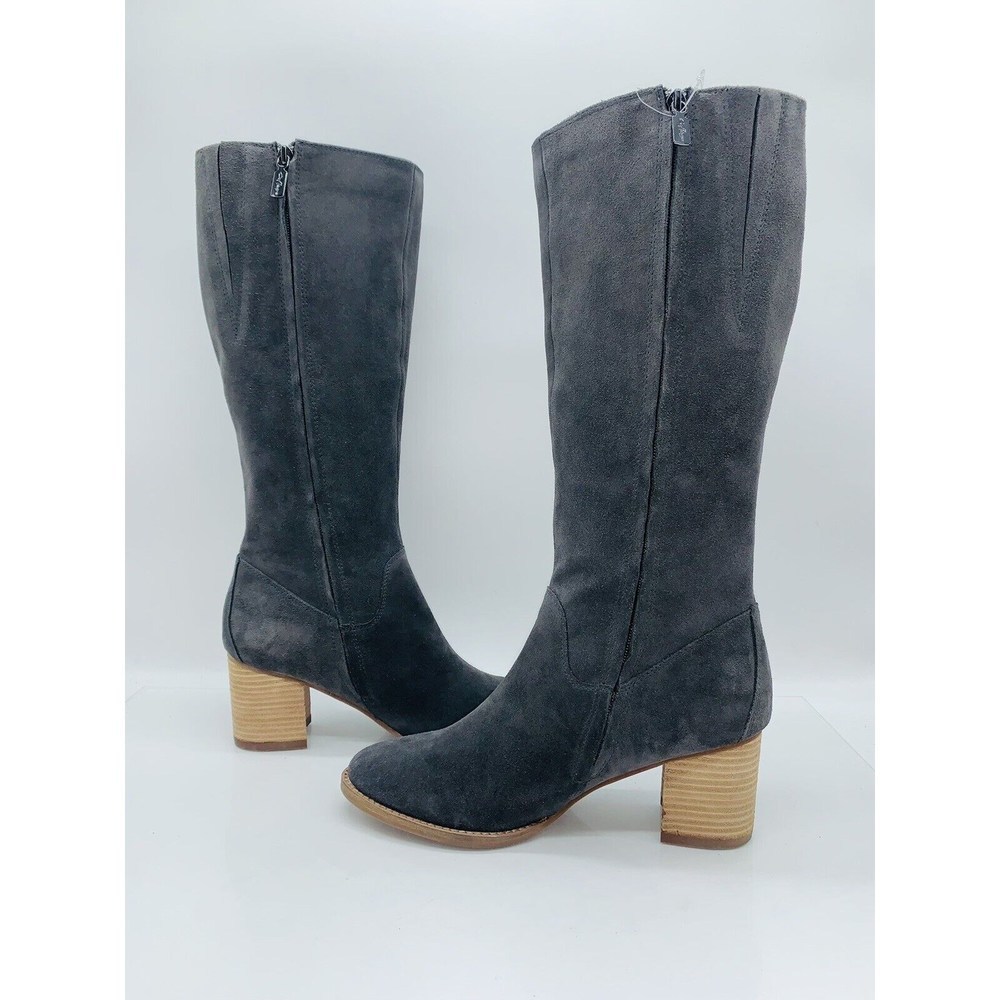 Aqua College Women's Natalya Waterproof Knee High Boots Dark Grey Suede US 11M - Picture 7 of 10
